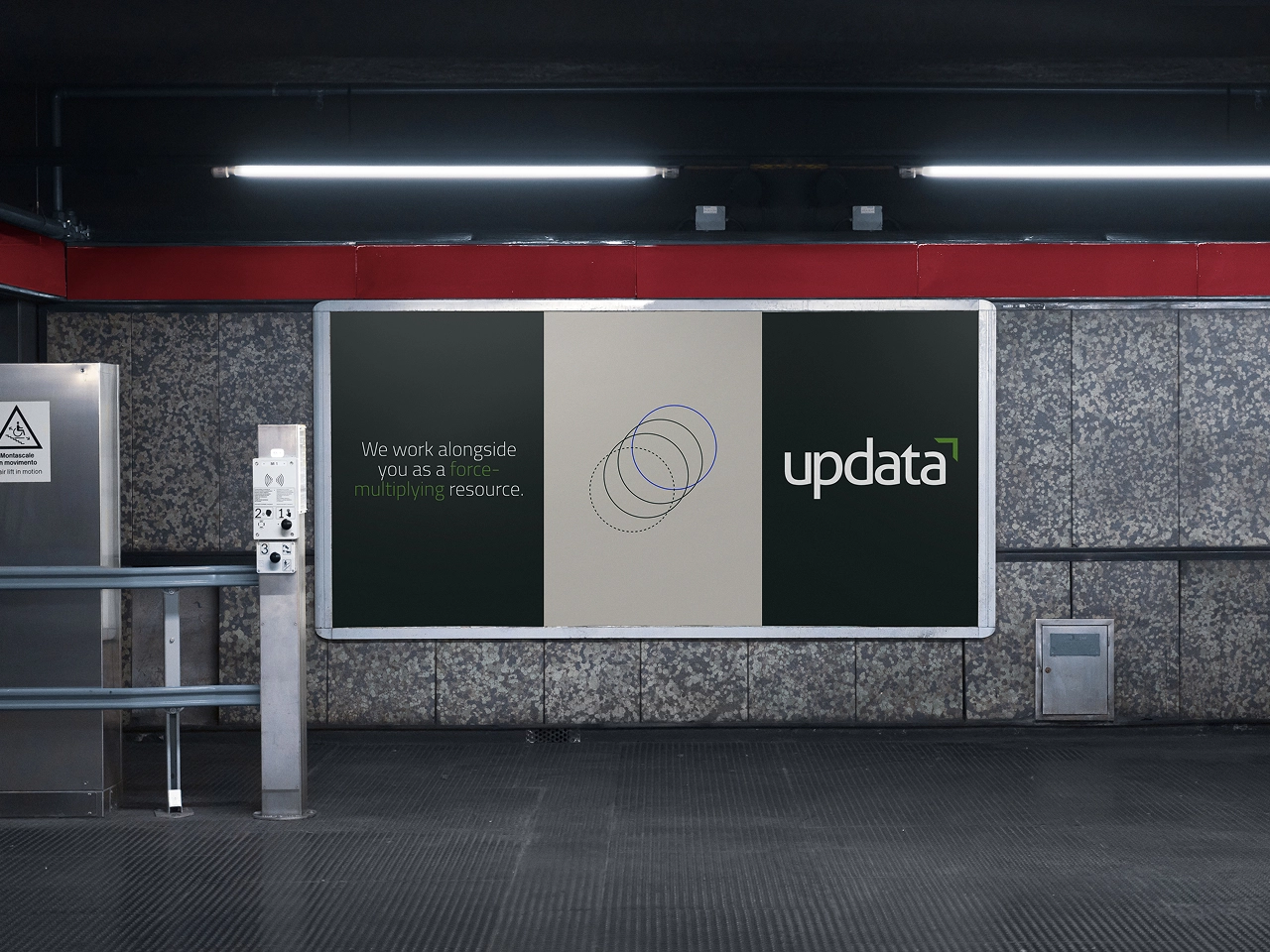 updata branding on a billboard